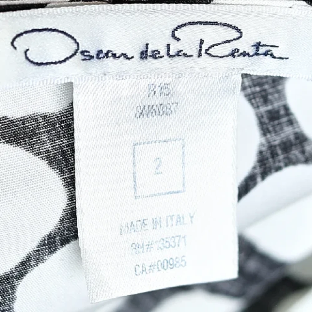 Oscar De La Renta Pre-owned Cotton dresses White Dames
