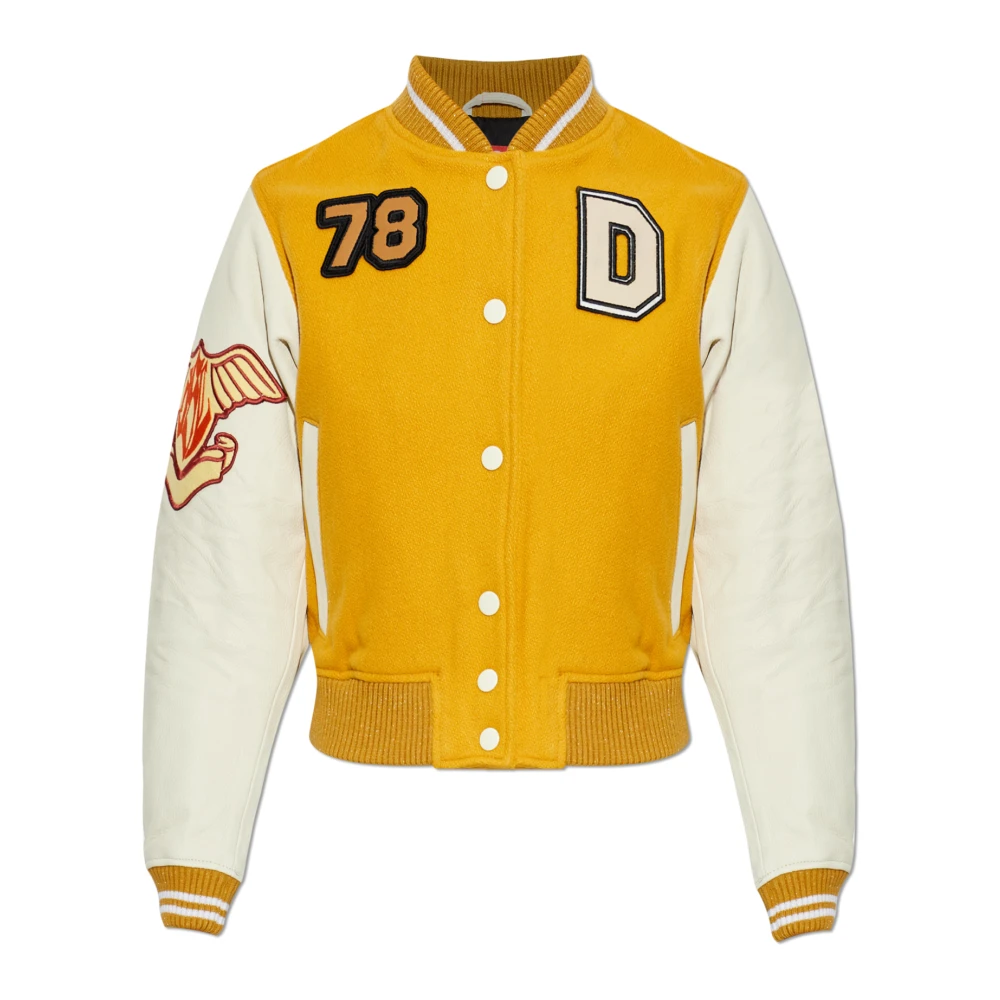 Diesel Vrouw Geel Jassen Dames, 3XS, Wol, L-Real Bomberjack