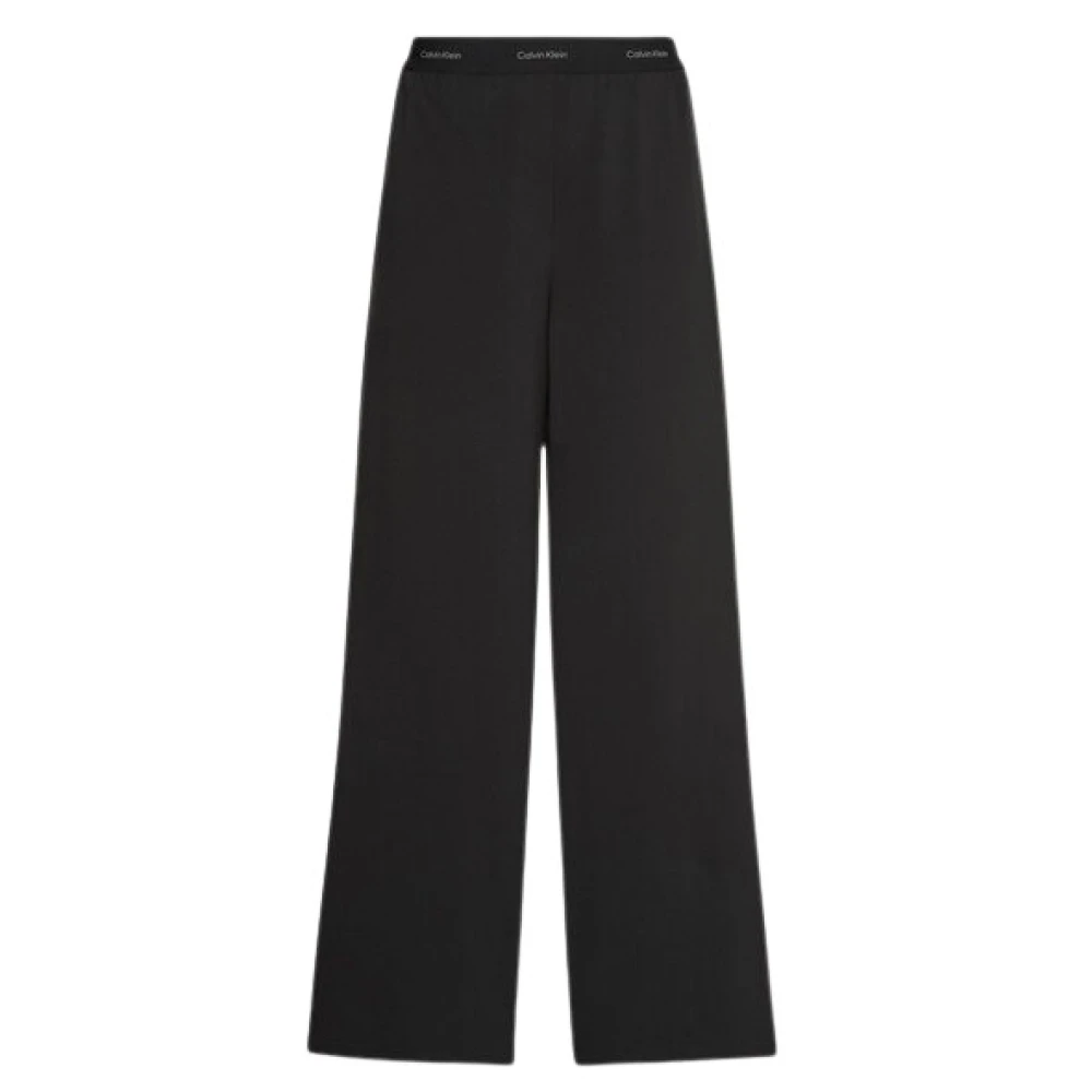 Calvin Klein Black Wide Trousers, Female, M, Wide Trousers