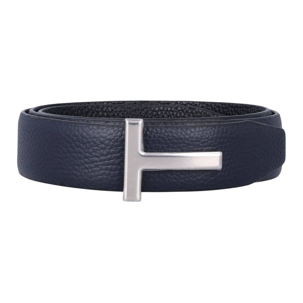 Tom Ford Blue Reversible T Belt - Male - Belts - 100 Cm - Accessories