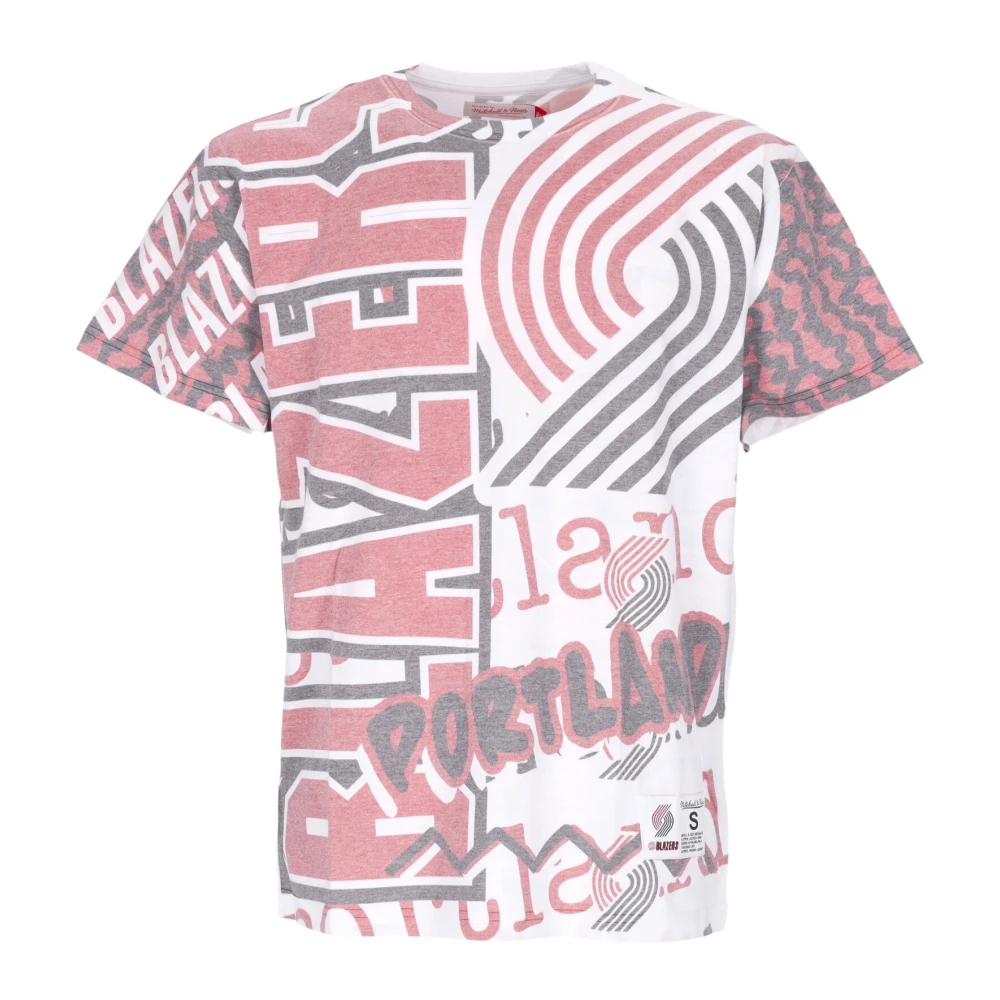 Mitchell & Ness NBA Jumbotron 2.0 Tee Blazers Viering Multicolor Heren