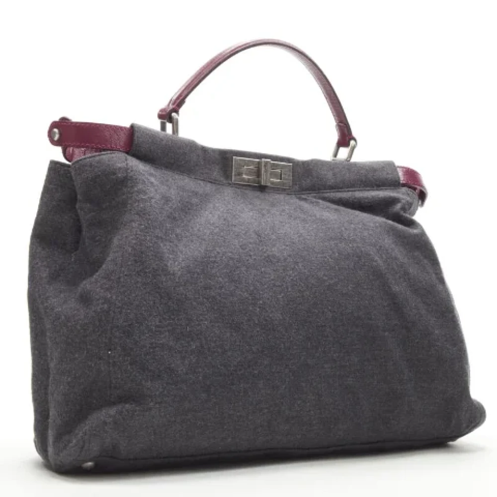 Fendi Vintage Pre-owned Wool fendi-bags Gray Dames