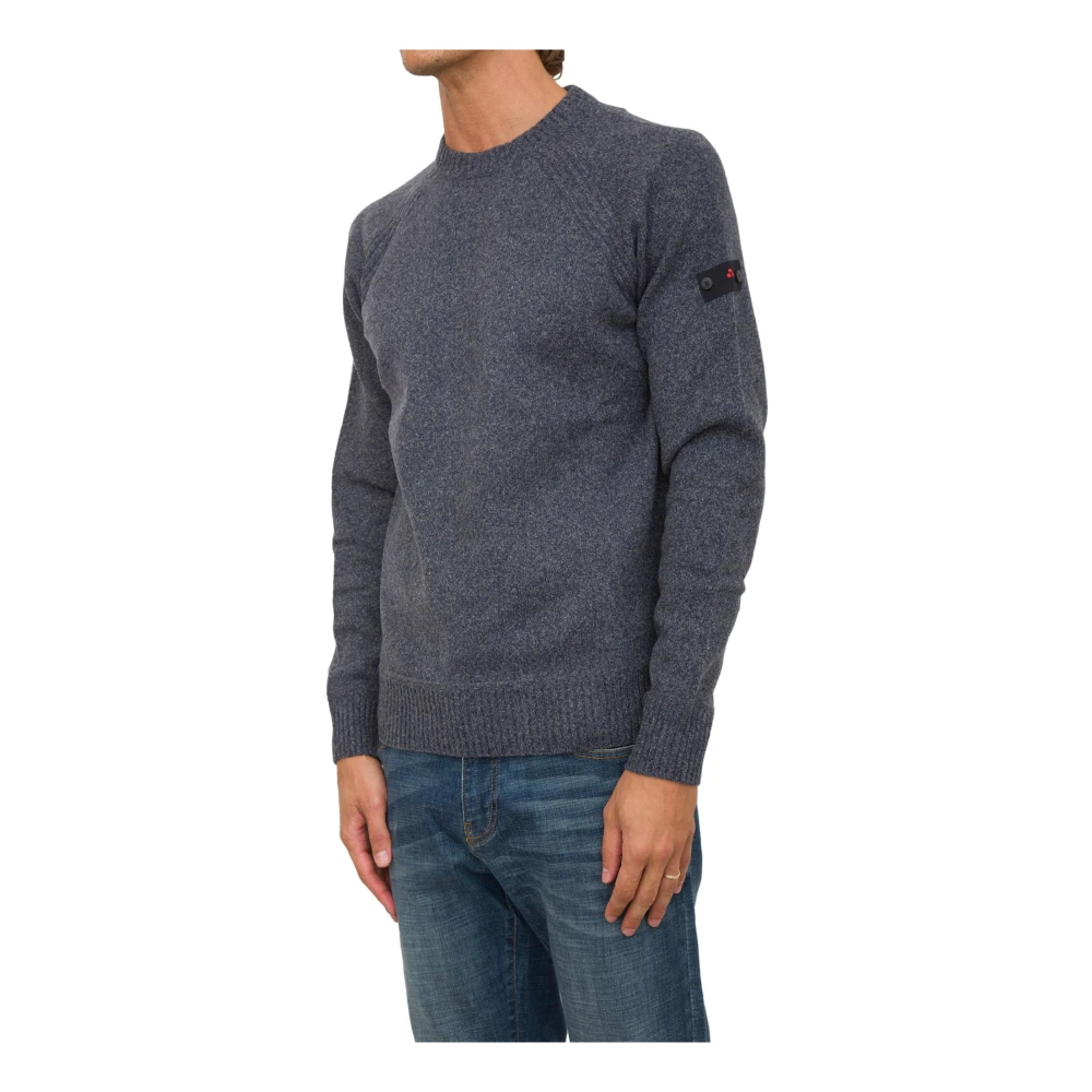 Peuterey Blauwe Gebreide Trui Blue Heren