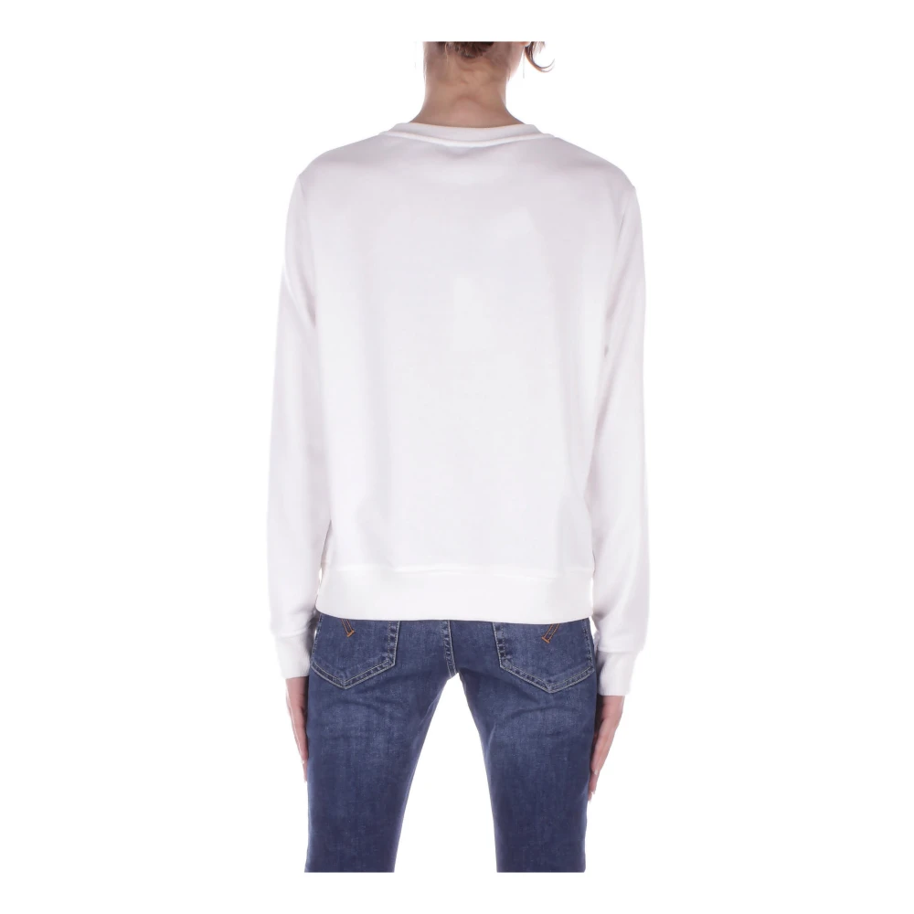 Elisabetta Franchi Ivoor Sweater met Front Logo Beige Dames