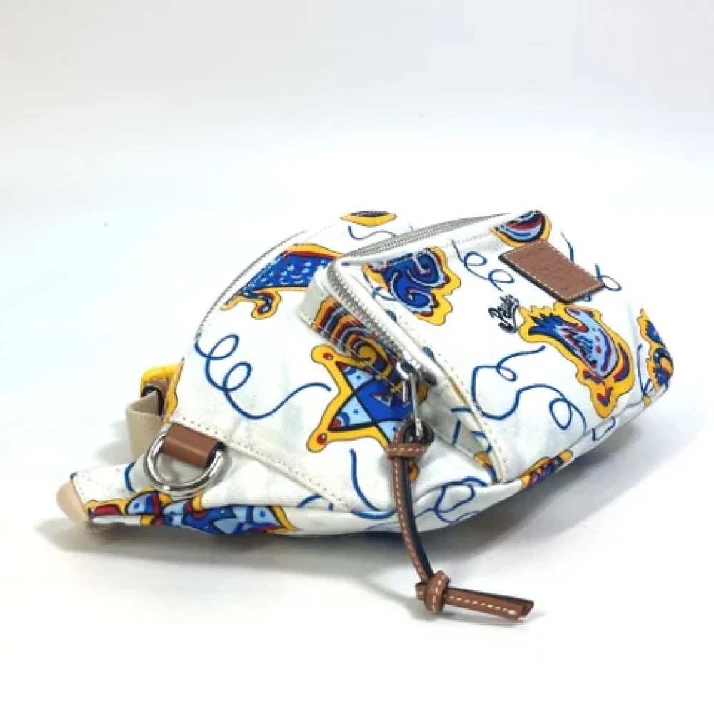 Loewe Pre-owned Fabric crossbody-bags White Heren