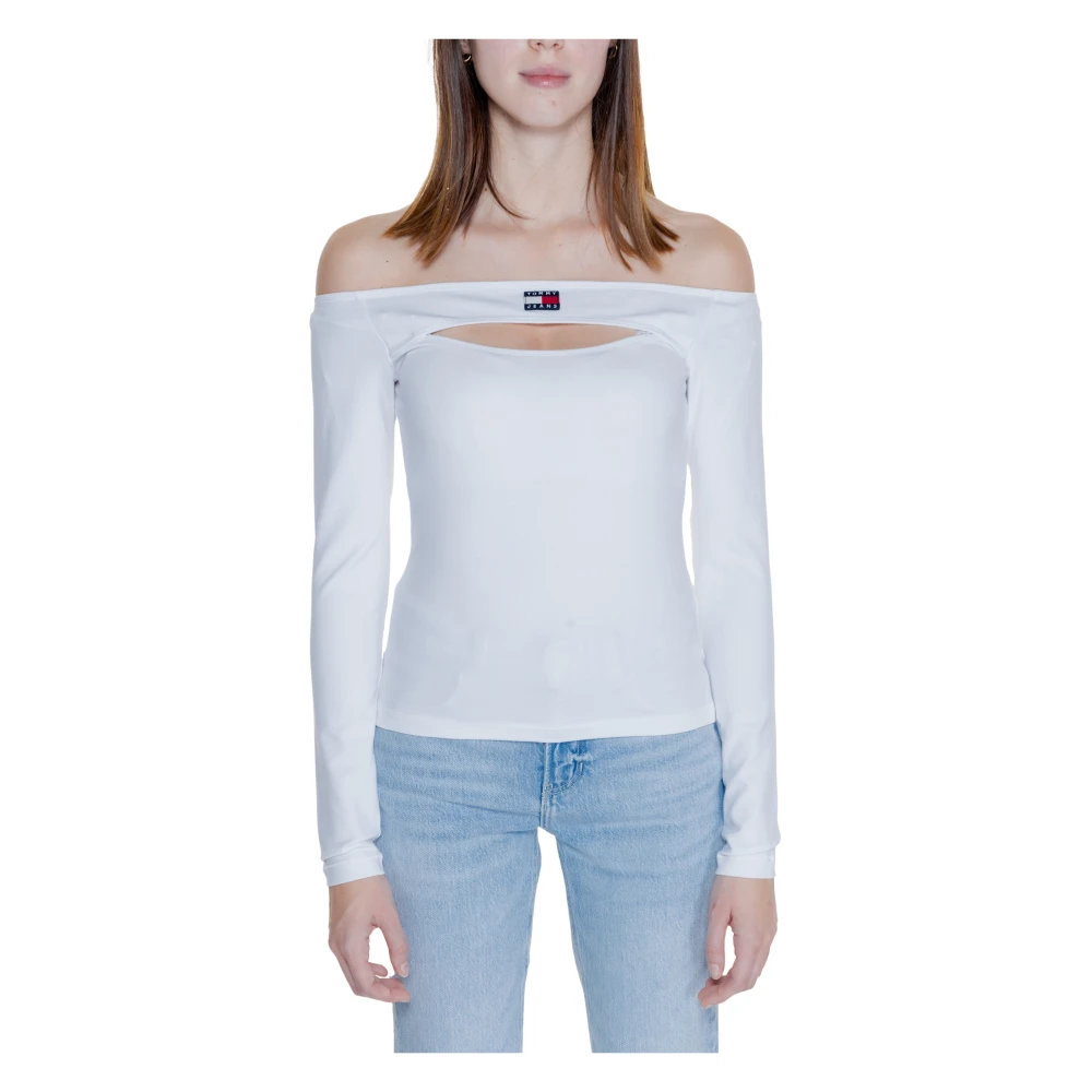 Tommy Hilfiger Wit Langemouw T-shirt Vrouwen White Dames