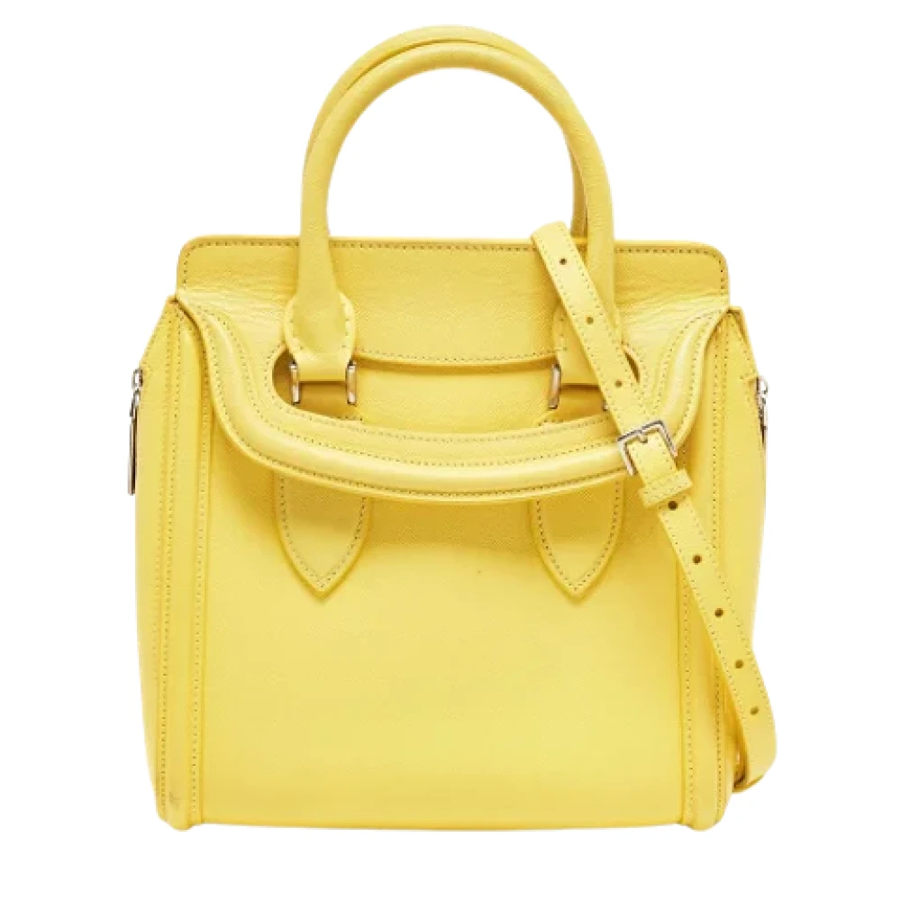 Alexander McQueen Pre-owned Leather handbags Yellow Dames