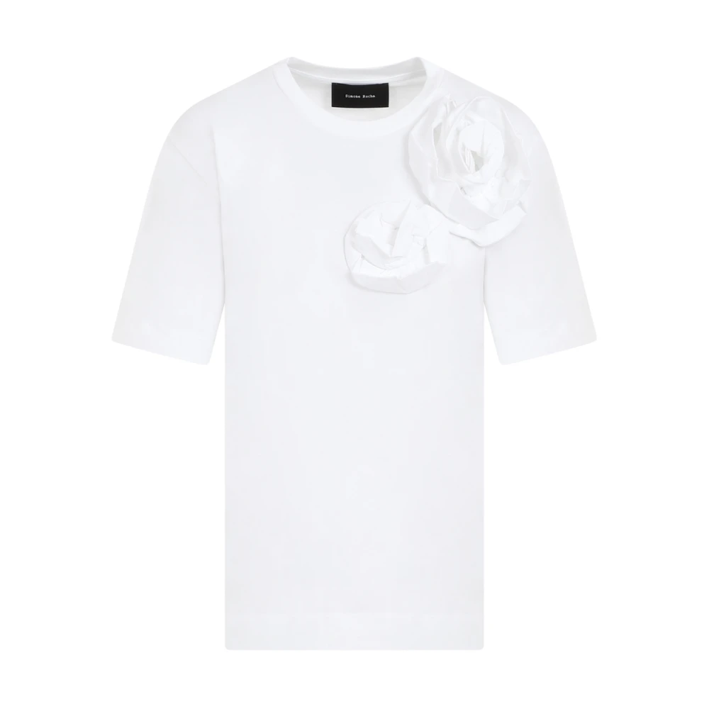 Simone Rocha Witte Roos T-Shirt Dameskleding White Dames