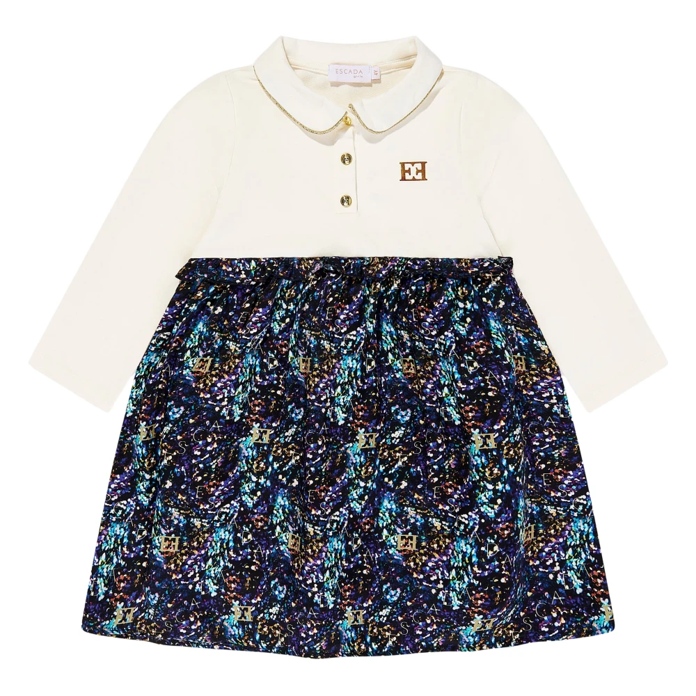 Escada Multicolor Dresses, Female, 14 Y, Bi-Material Printed Dress