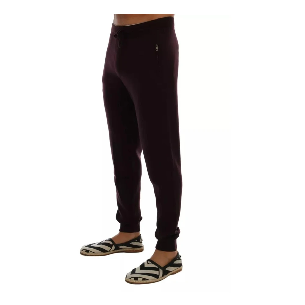 Dolce & Gabbana Kasjmier Gym Rits Sportbroek Paars Purple Heren