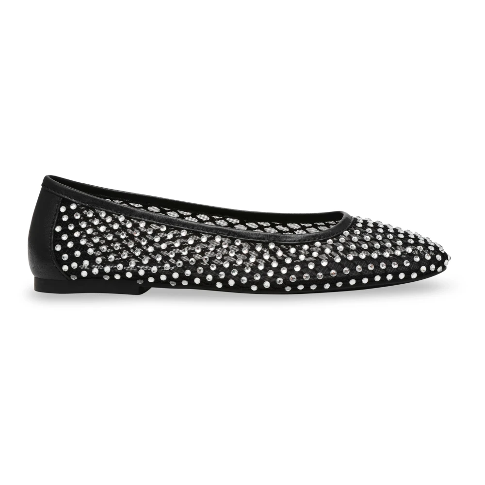 Steve Madden Women's Black Elegant Rhinestone Ballerina Shoes