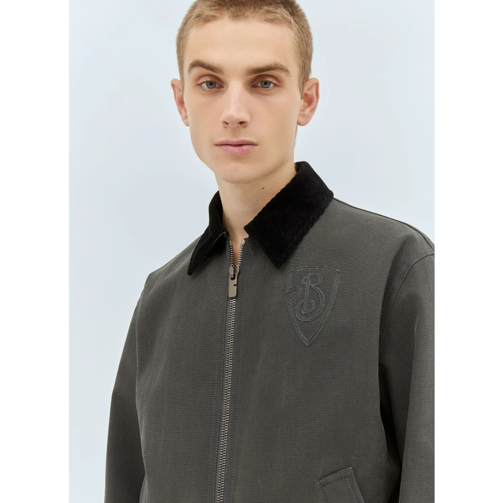 Burberry Canvasjas Corduroy Kraag Klassieke Stijl Green Heren