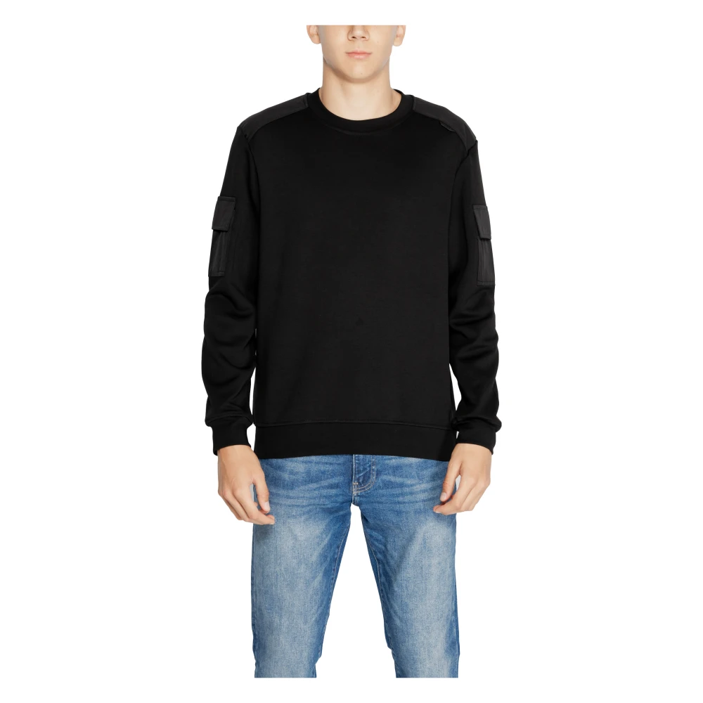 Antony Morato Zwarte Sweatshirt met Ronde Hals Black Heren