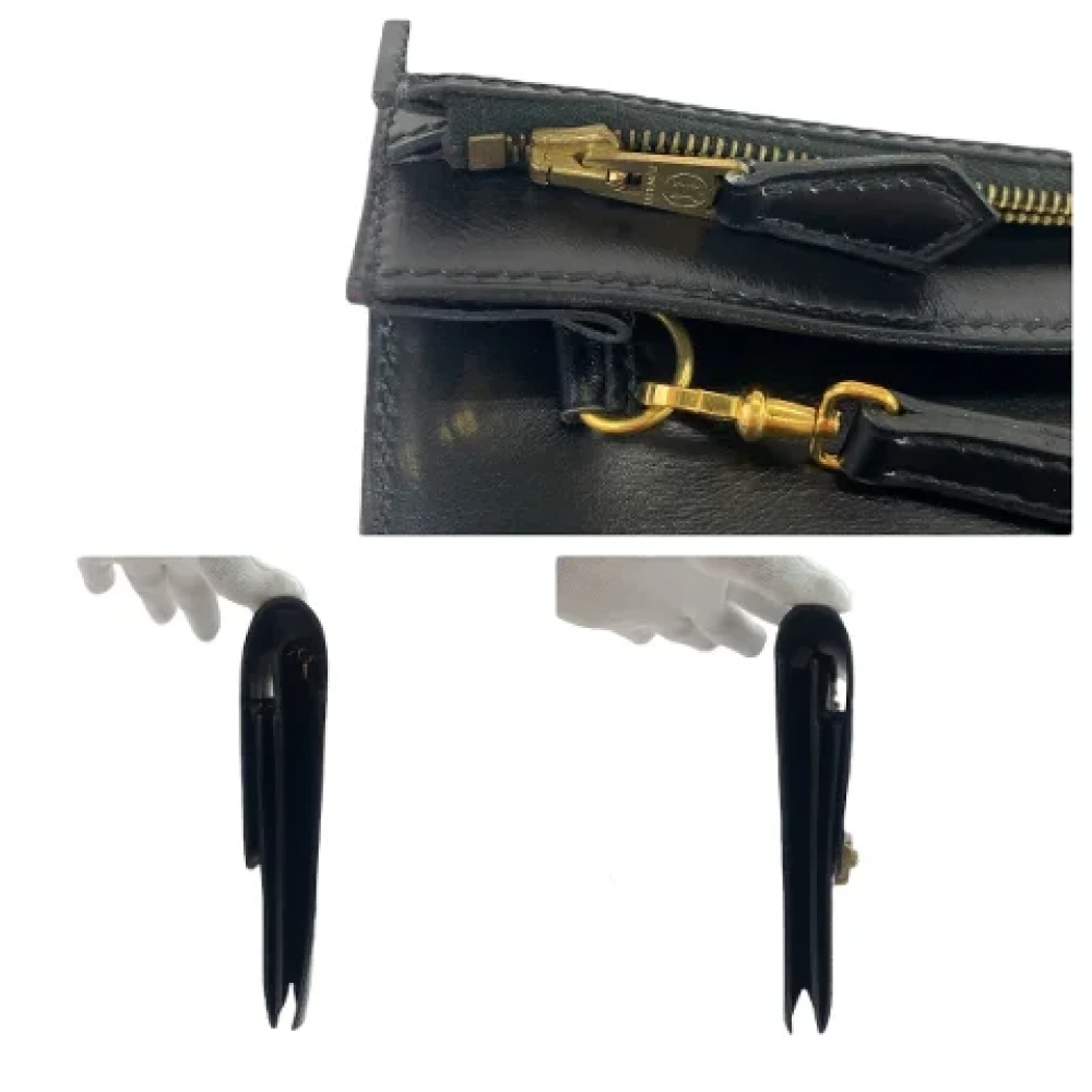 Hermès Vintage Pre-owned Leather clutches Black Dames