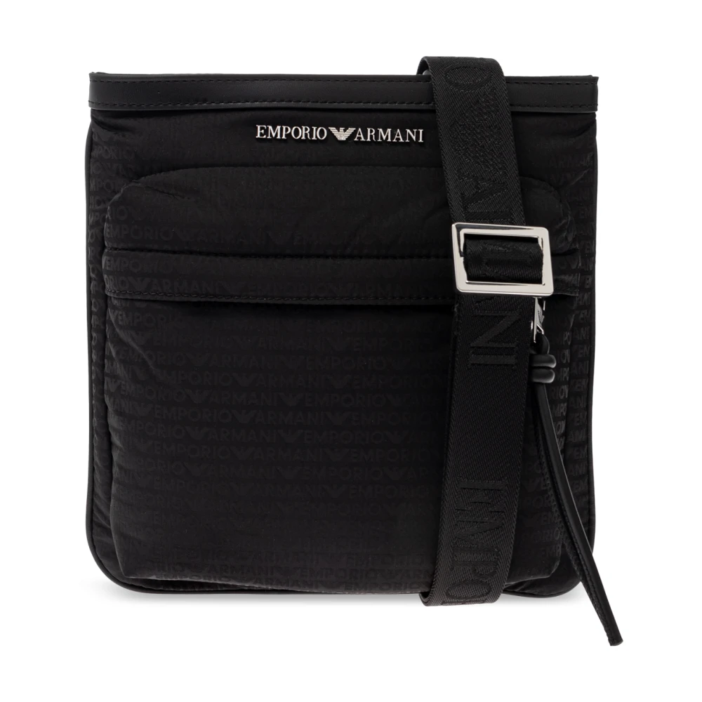 Emporio Armani Men's Black Shoulder Bag With Logo