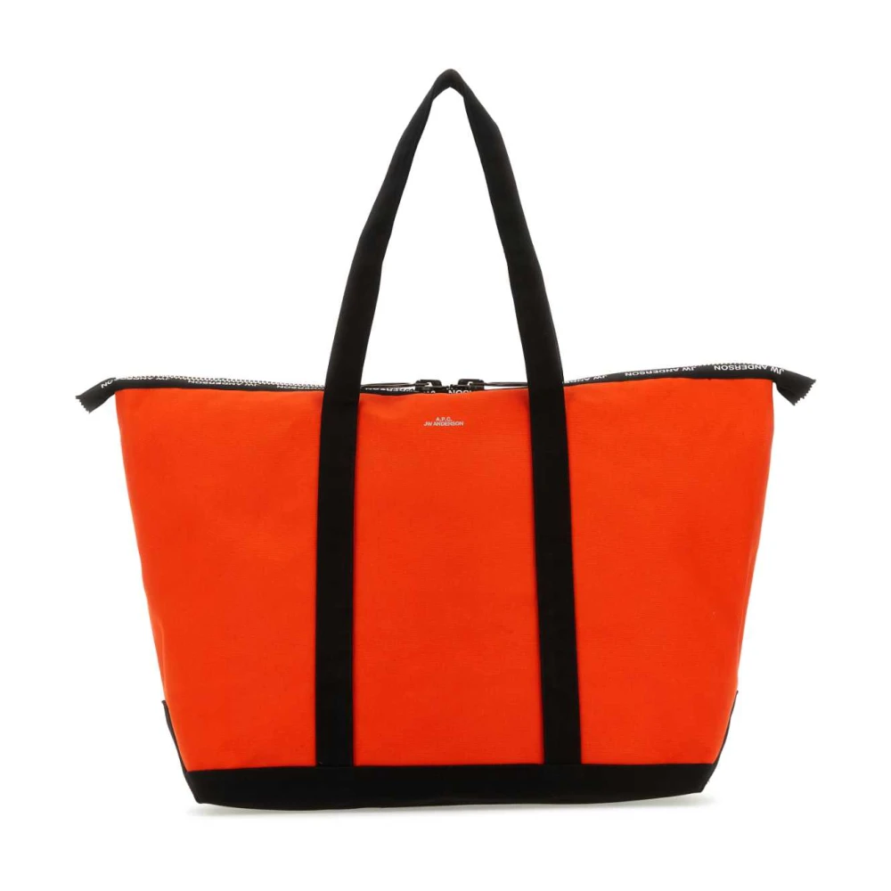 A.p.c. Fluo Orange Canvas Shopping Bag Orange Dames