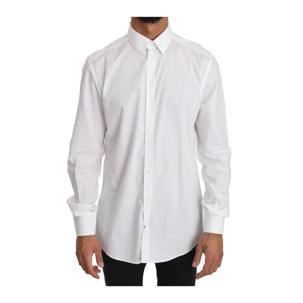 Dolce & Gabbana Men's White Formal Shirts, Xs, Cotton Dress Formal Shirt