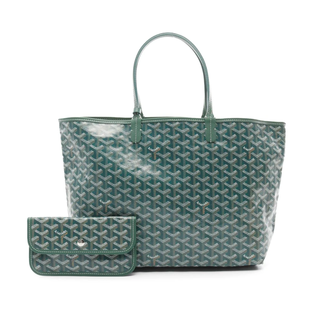Goyard Vintage Women's Green Pre-Owned Printed Coated Canvas Tote