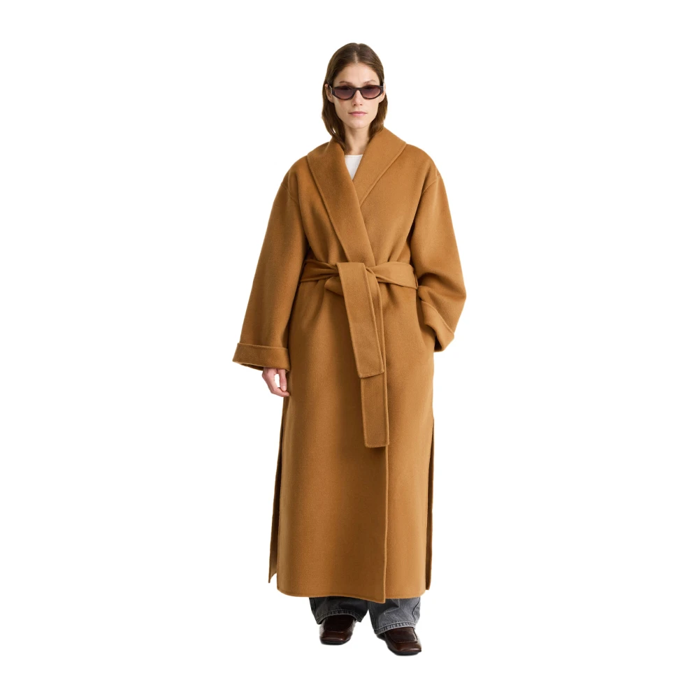 By Malene Birger Minimalistische wollen jas in rauwe suiker By Herenne Birger Brown Dames