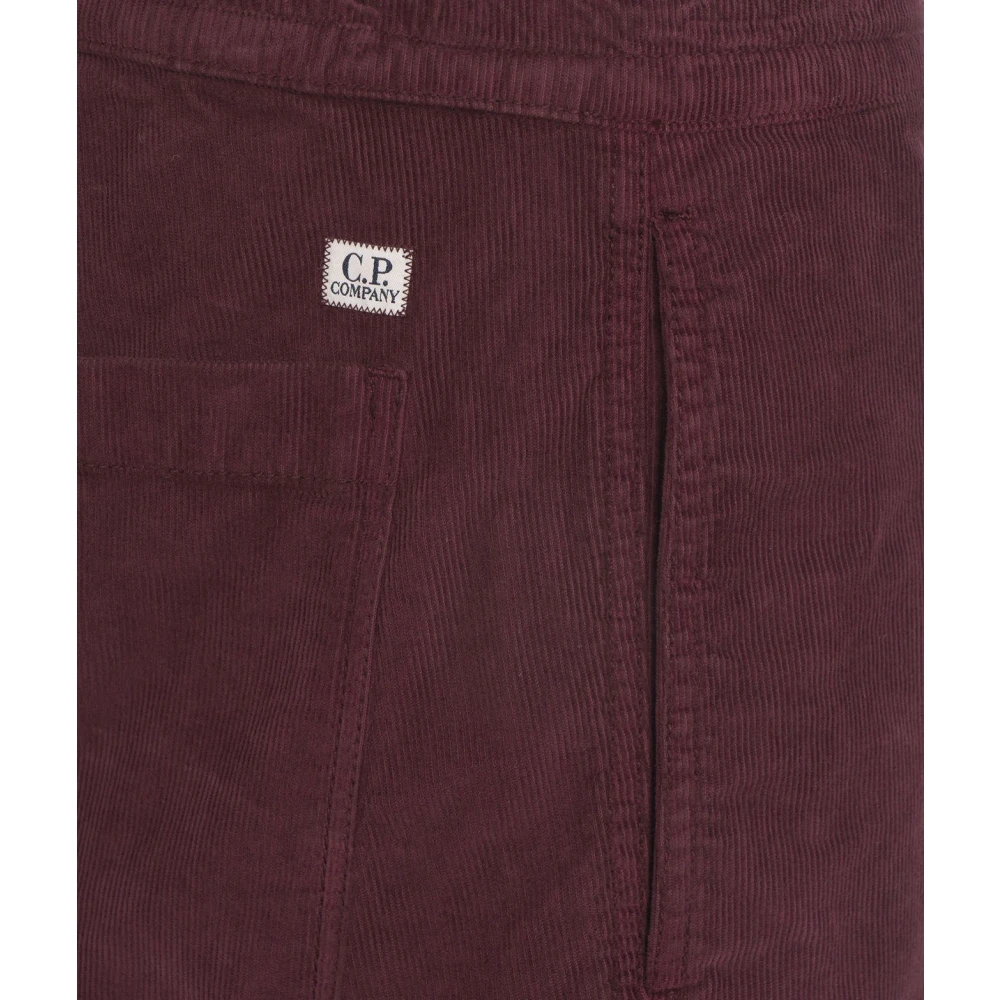 C.P. Company Rode Utility Corduroy Broek Aw24 Red Heren