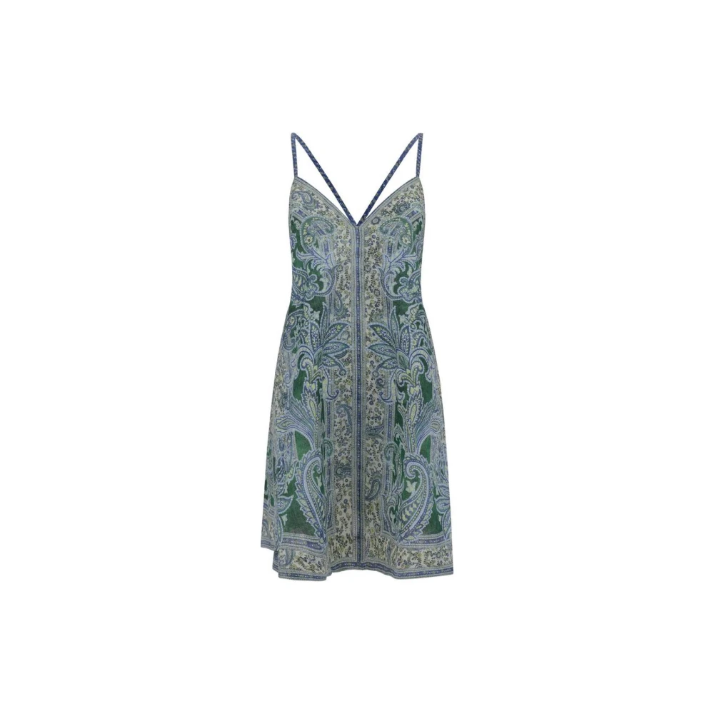 Zimmermann Paisley Print Mouwloze Mini Jurk Multicolor Dames