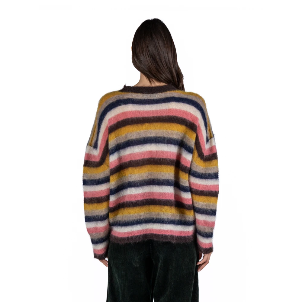 Phisique du Role Gestreepte Mohair Wol Trui Multicolor Dames