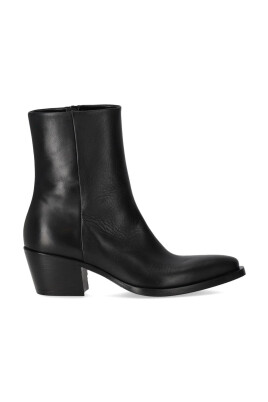 bottine-noire-a-talon-en-cuir