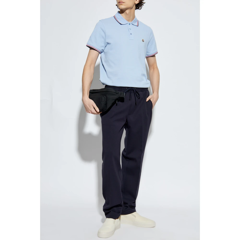 Moncler Katoenen broek Blue Heren