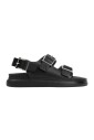 black-hybrid-double-buckle-sandals