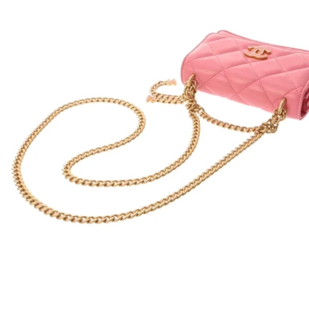 Chanel Vintage Pre-owned Fabric chanel-bags Pink Dames
