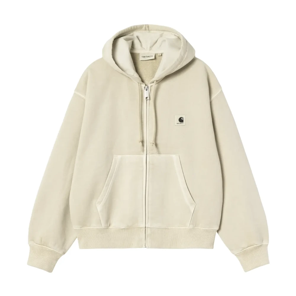Carhartt Wip Women's Beige Zip-Throughs, M, Hooded Nelson Jacket