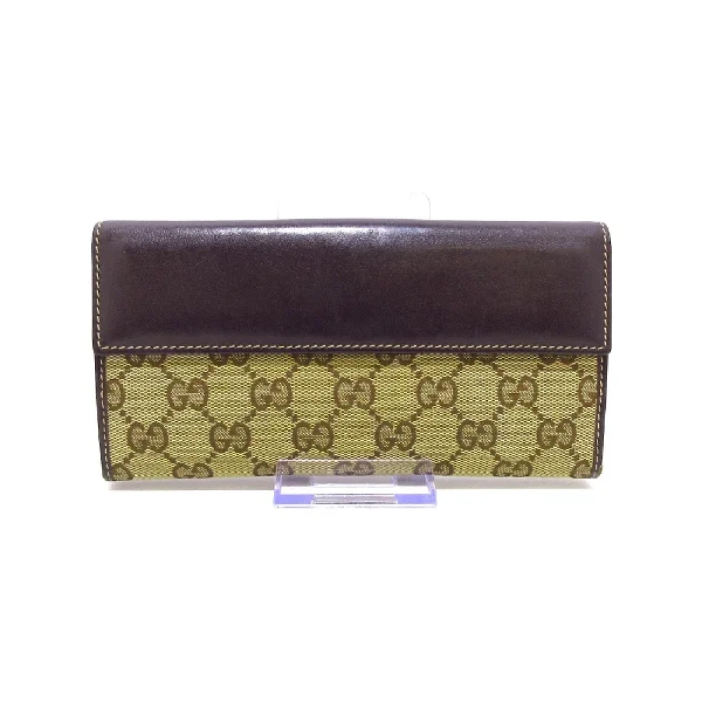 Gucci Vintage Pre-owned Canvas wallets Brown Dames