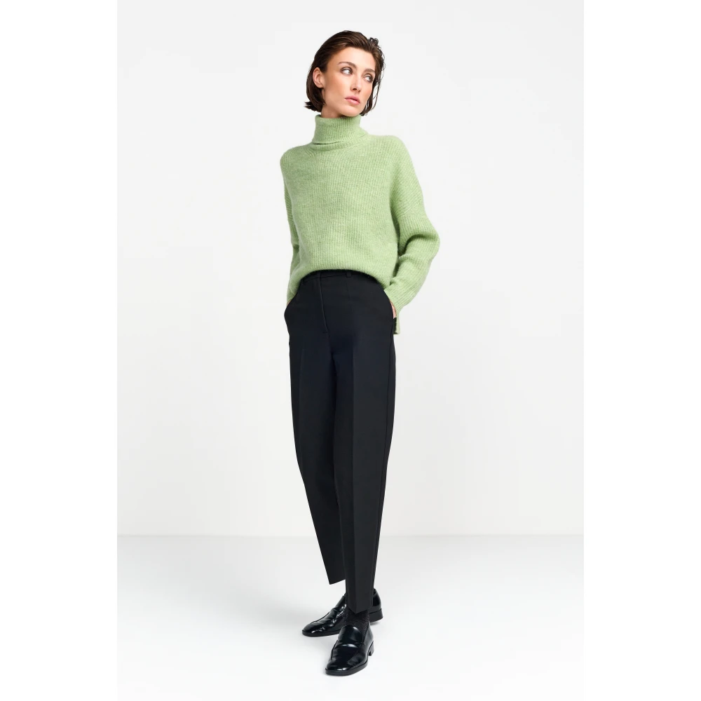 Rich & Royal Stijlvolle Roll Neck Sweater Green Dames