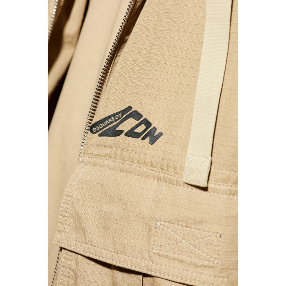 Dsquared2 Lichte capuchonjack Beige Heren
