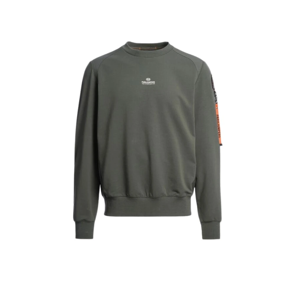 Parajumpers Groene Ronde Hals Basis Trui Green Heren