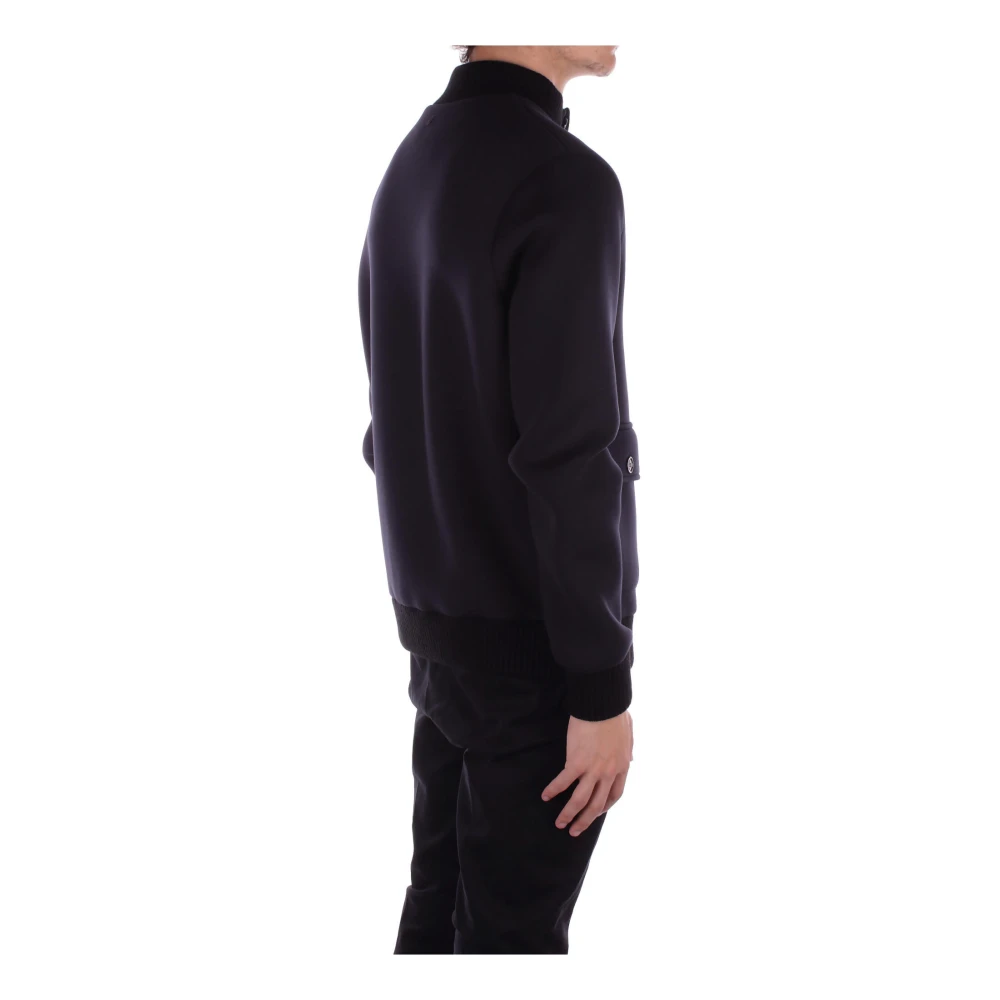 Dondup Zwarte Logo Jas met Knopen Black Heren