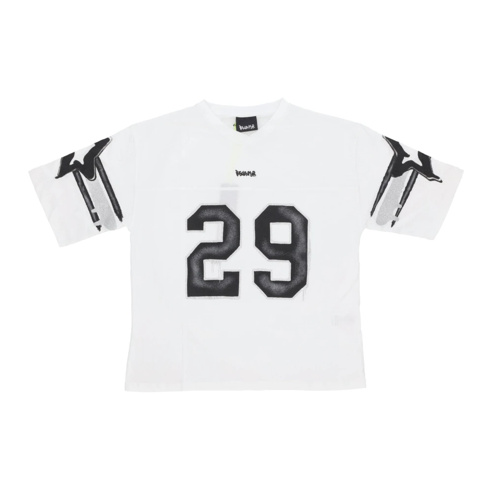 Disclaimer Women's White T-Shirts, S, V-Neck Tee With Print