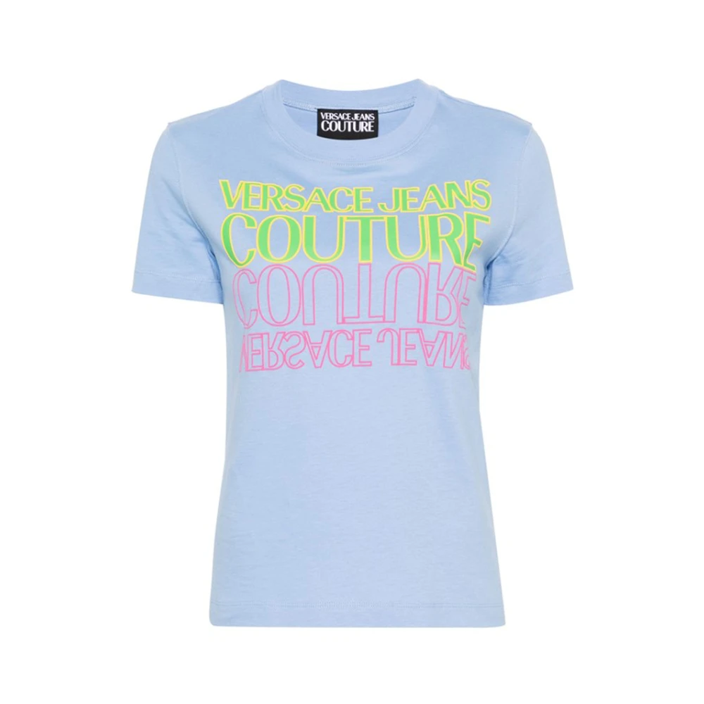 Versace Jeans Couture Stijlvolle T-shirts en Polos Collectie Blue Dames