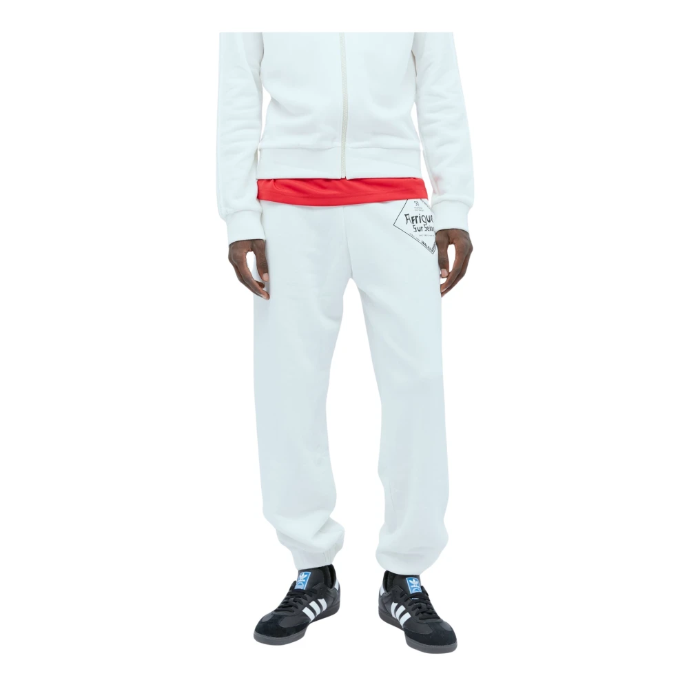Wales Bonner Men's White Wander Track Pant - Sweatpants - S - Trousers