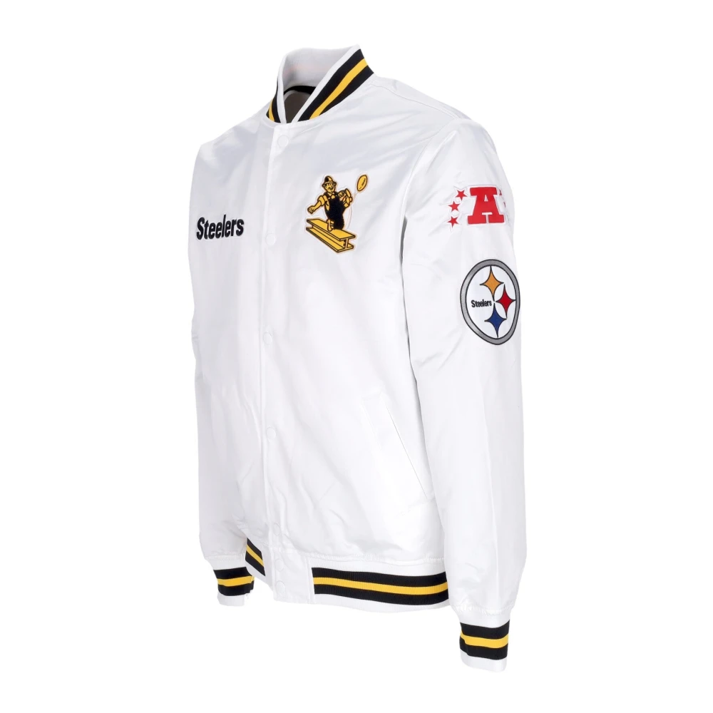 Mitchell & Ness Pittsburgh Steelers Bomberjack Wit White Heren