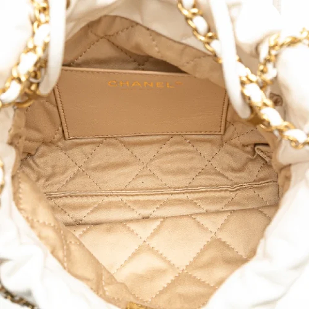 Chanel Vintage Pre-owned Leather chanel-bags White Dames