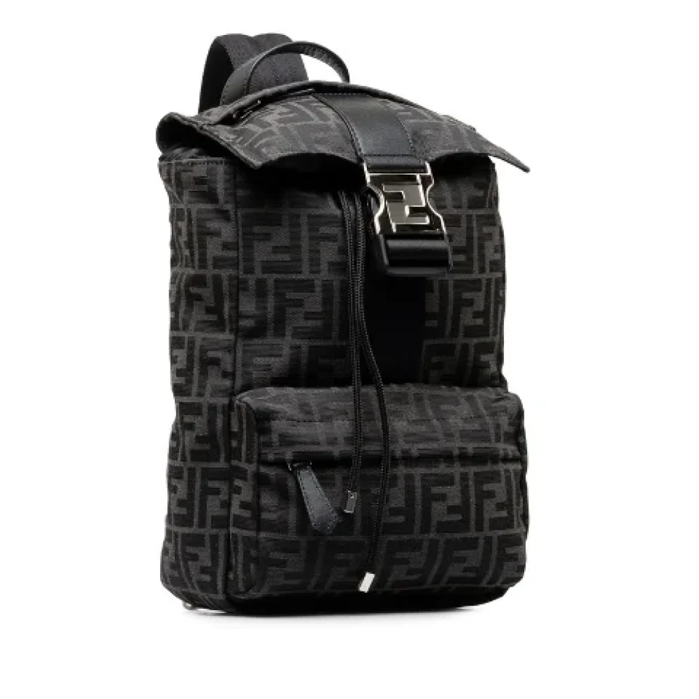 Fendi Vintage Pre-owned Canvas backpacks Black Dames