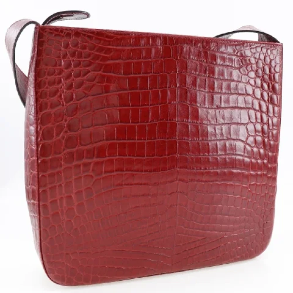 Salvatore Ferragamo Pre-owned Leather shoulder-bags Red Dames