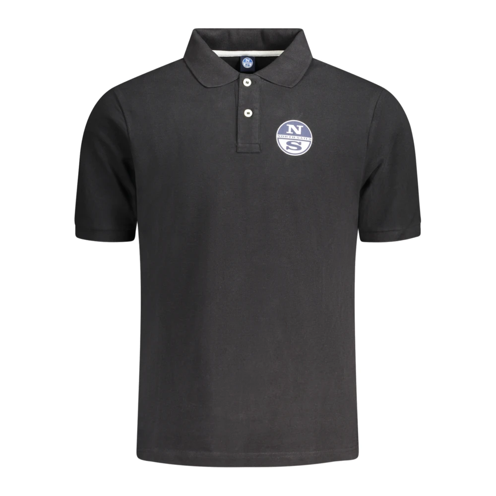 North Sails Mannelijk Zwart Tops Heren, L, Polo Met Korte Mouwen