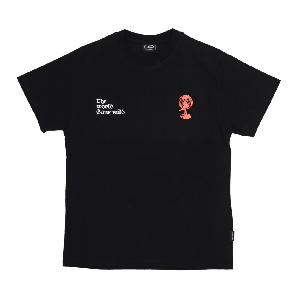 Propaganda Zwarte Heren Tee met Logo Print Black Heren