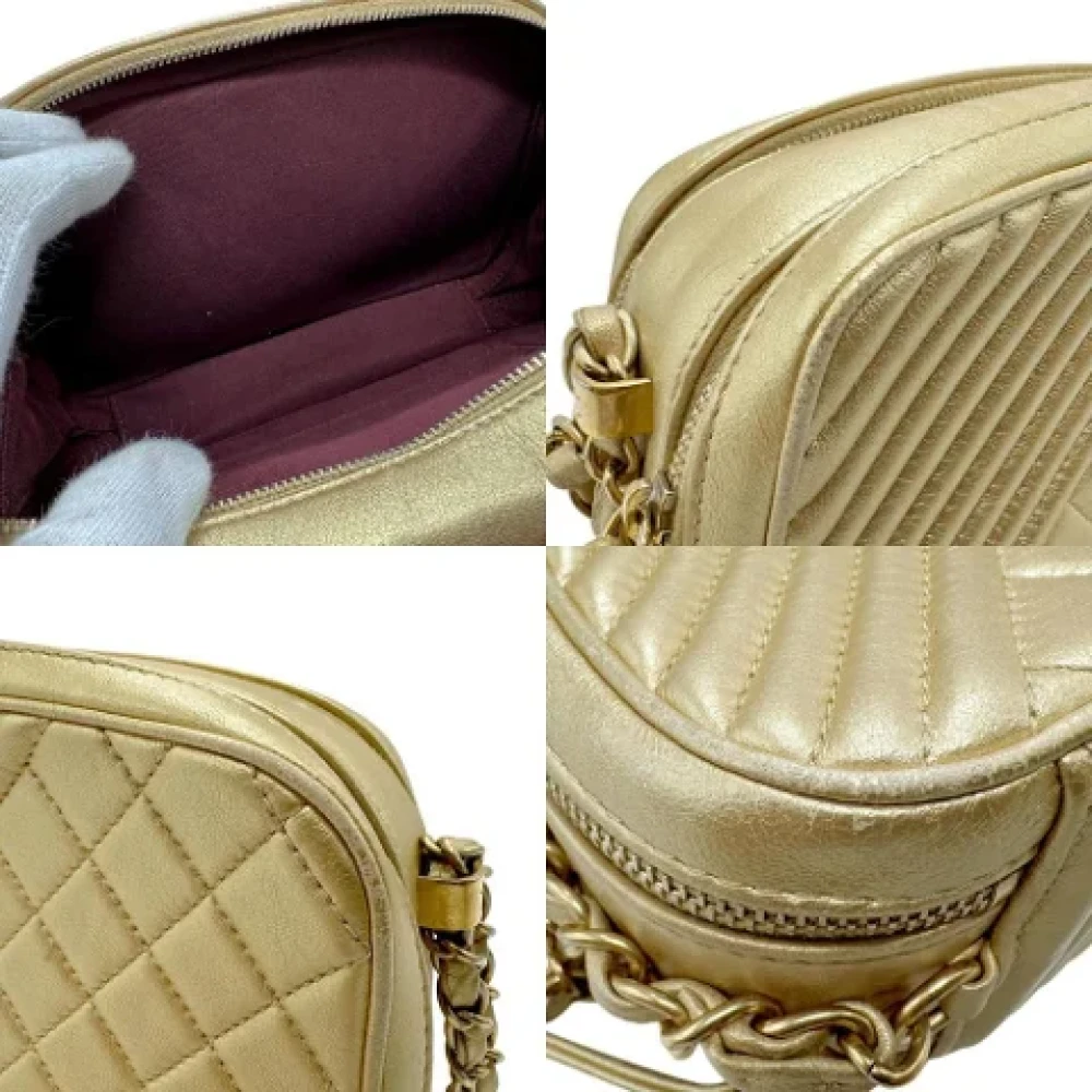 Chanel Vintage Pre-owned Leather chanel-bags Yellow Dames