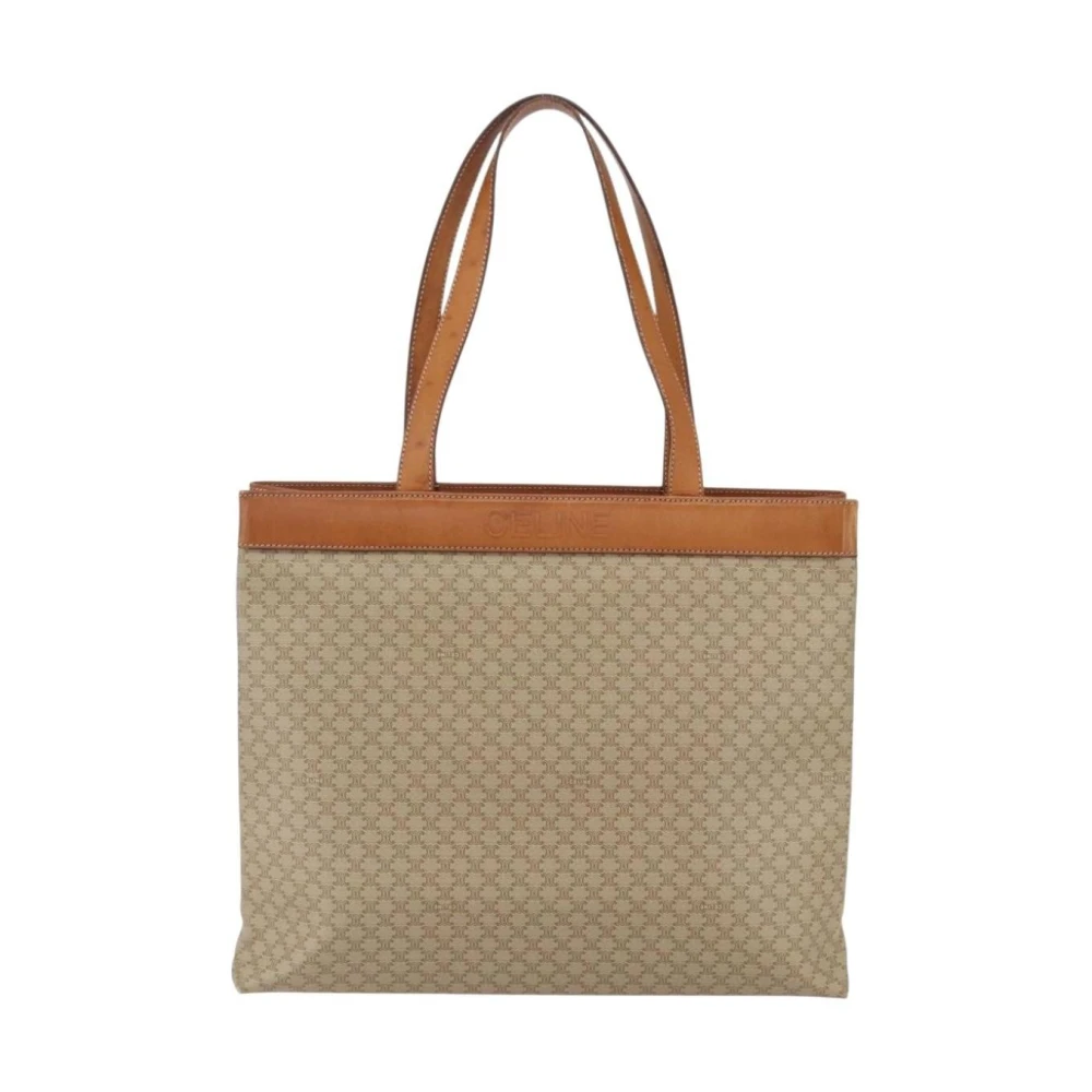 Celine Vintage Women's Beige Pre-Owned Vintage Monogram Tote Bag