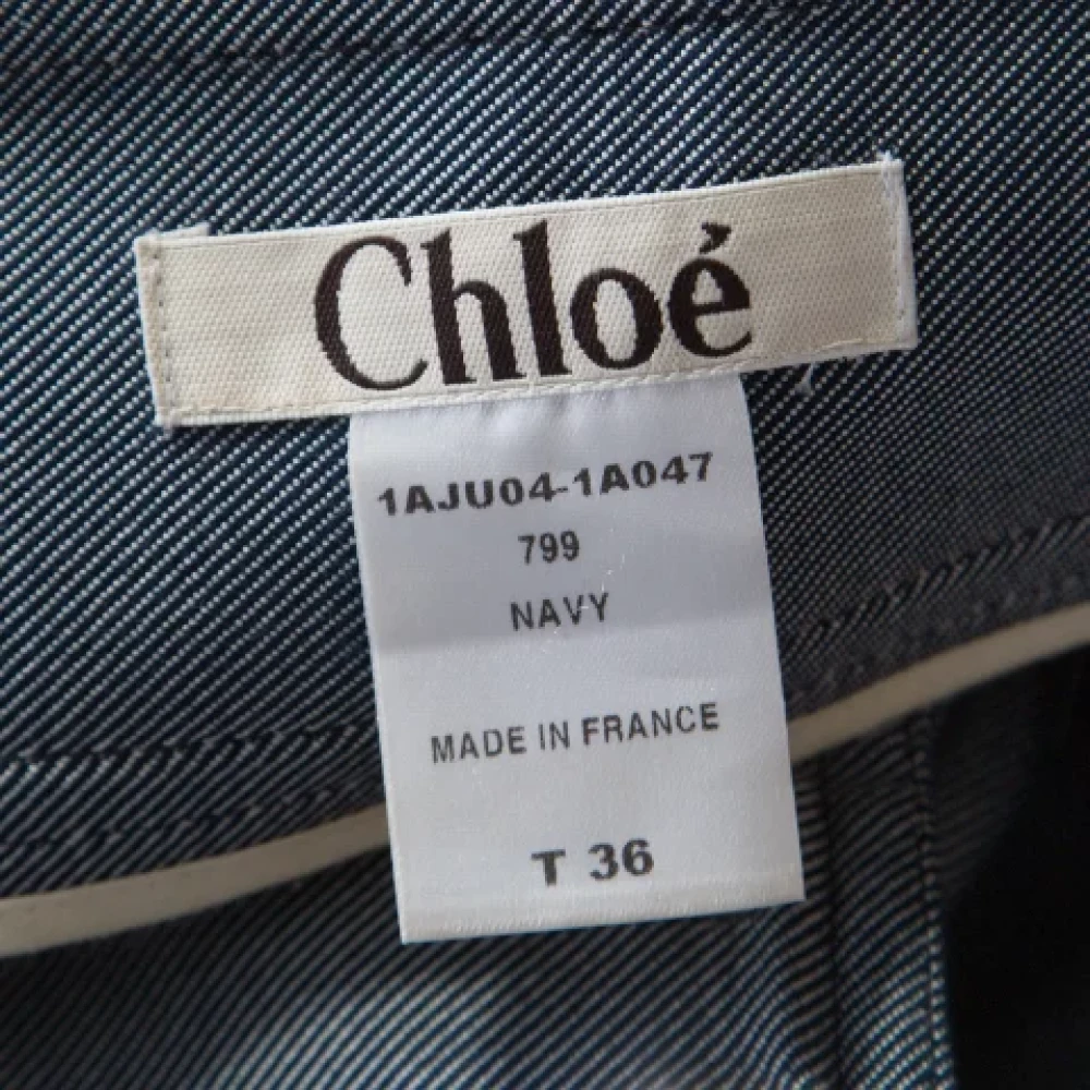 Chloé Pre-owned Denim bottoms Blue Dames