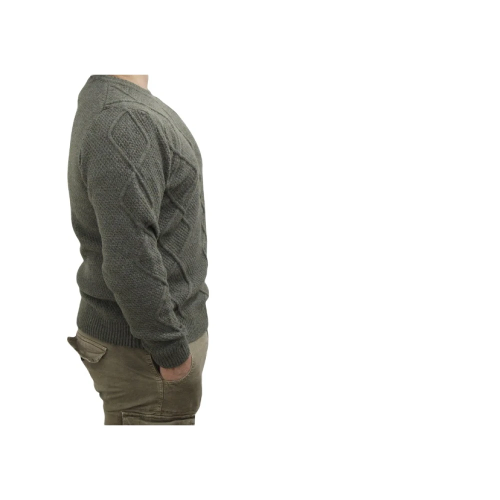 Cashmere Company Ronde Hals Trui Green Heren