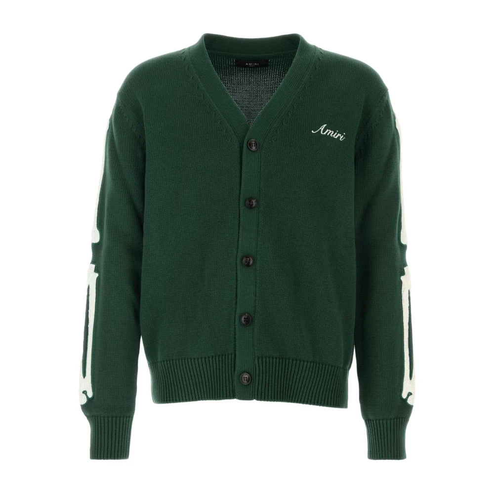 Amiri Stijlvolle donkergroene katoenen vest Green Heren